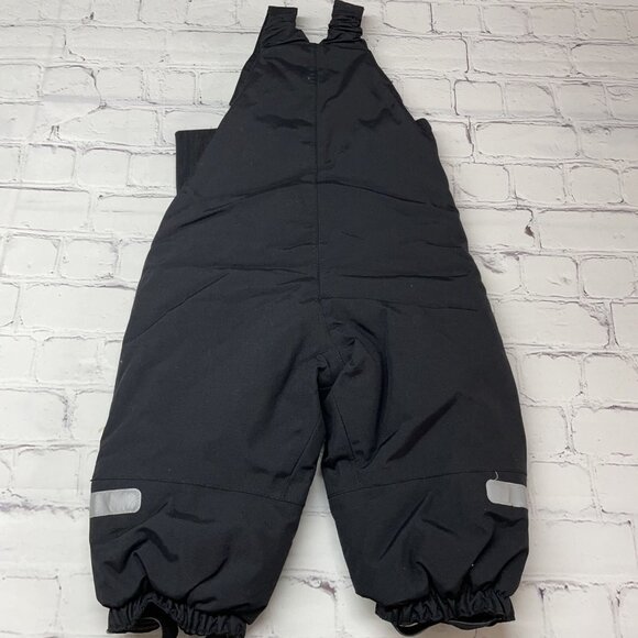 NEW Polarn Waterproof Bib Suspender Snow Pants 6-9 Months Black + Reflective - Picture 8 of 11